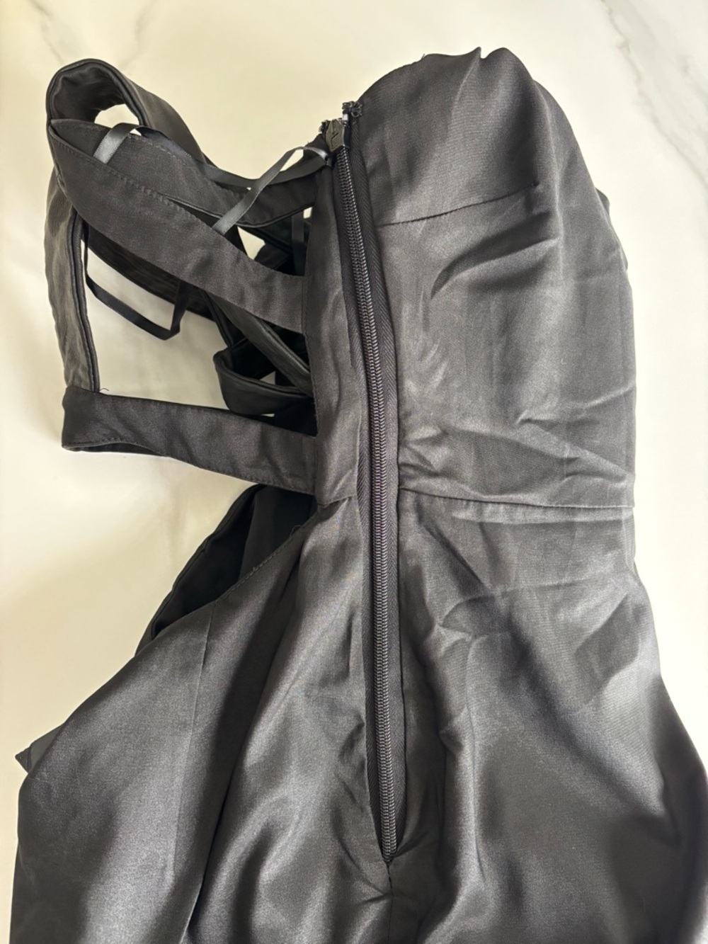 bebe Black Sleeveless Dress with Leather Trim Black Gothic size XS - Picture 7 of 10